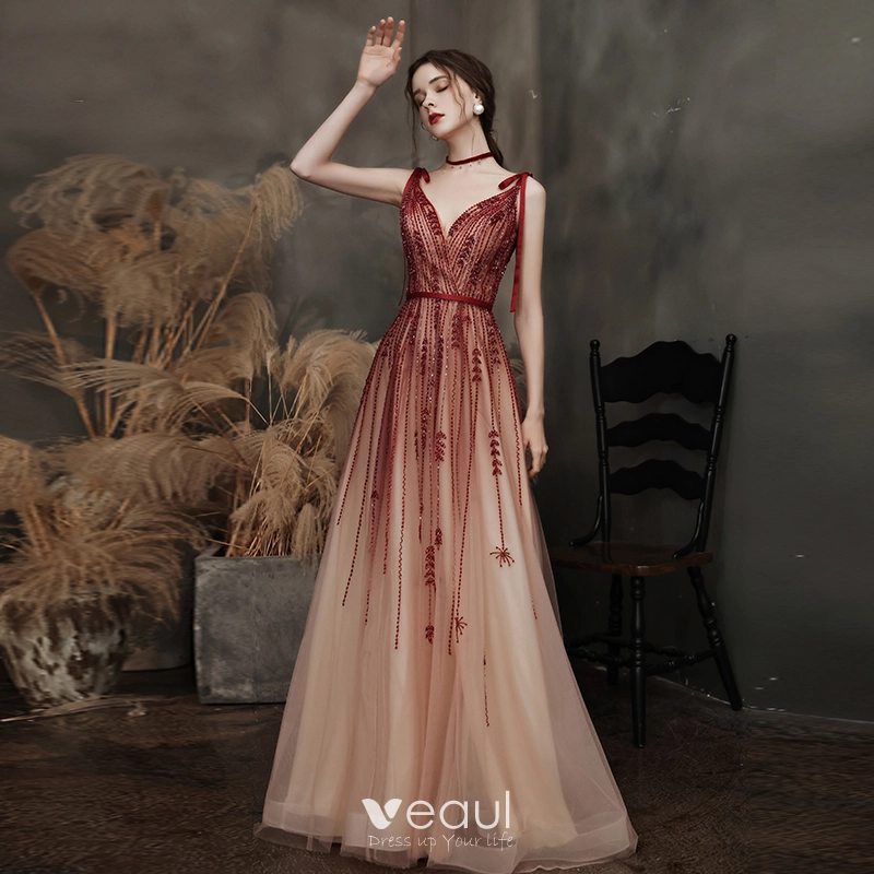 prom dress as wedding gown Tulle Skirt Sheer Embroidered Corset Long Prom Dress