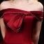 Fashion Burgundy Satin Dancing Prom Dresses 2021 A-Line / Princess Off-The-Shoulder Short Sleeve Beading Pearl Split Front Floor-Length / Long Ruffle Backless Formal Dresses