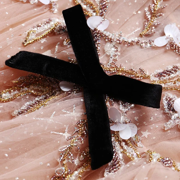 Victorian Style Pearl Pink Star Prom Dresses 2021 A-Line / Princess Square Neckline Puffy 1/2 Sleeves Beading Glitter Tulle Sweep Train Ruffle Backless Formal Dresses