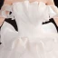 Affordable White Organza Outdoor / Garden Wedding Dresses 2021 Ball Gown Off-The-Shoulder Short Sleeve Backless Glitter Tulle Floor-Length / Long Ruffle