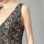 Fashion Black Lace Party Dresses 2021 A-Line / Princess Deep V-Neck Sleeveless Short Ruffle Backless Formal Dresses