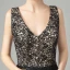 Fashion Black Lace Party Dresses 2021 A-Line / Princess Deep V-Neck Sleeveless Short Ruffle Backless Formal Dresses