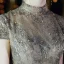Haute Basse Gris Doré Dansant Robe De Bal 2020 Princesse Col Haut Manches Courtes Appliques En Dentelle Perlage Glitter Tulle Ceinture Asymétrique Volants Dos Nu Robe De Ceremonie