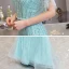 High-end Mint Green Evening Dresses  2020 Trumpet / Mermaid V-Neck 1/2 Sleeves Sash Rhinestone Beading Floor-Length / Long Ruffle Formal Dresses