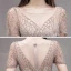 Haut de Gamme Champagne Transparentes Robe De Soirée 2020 Trompette / Sirène Encolure Carrée Sans Manches Fait main Perlage Train De Balayage Robe De Ceremonie