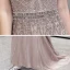 Haut de Gamme Champagne Transparentes Robe De Soirée 2020 Trompette / Sirène Encolure Carrée Sans Manches Fait main Perlage Train De Balayage Robe De Ceremonie