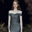 Chic / Belle Argenté Noire Robe De Soirée 2020 Trompette / Sirène De l'épaule Manches Courtes Glitter Polyester Détachable Train De Balayage Dos Nu Robe De Ceremonie