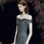 Chic / Belle Argenté Noire Robe De Soirée 2020 Trompette / Sirène De l'épaule Manches Courtes Glitter Polyester Détachable Train De Balayage Dos Nu Robe De Ceremonie