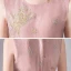 Chic / Beautiful Blushing Pink Birthday Flower Girl Dresses 2020 Ball Gown Scoop Neck Sleeveless Appliques Star Sequins Bow Sash Floor-Length / Long Ruffle