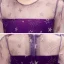 Fairytale Grape Gradient-Color See-through Birthday Flower Girl Dresses 2020 Ball Gown Scoop Neck 3/4 Sleeve Glitter Star Floor-Length / Long Ruffle