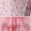 Mode Godis Rosa Genomskinliga Födelsedag Brudnäbbsklänning 2020 Balklänning Urringning 3/4 ärm Appliqués Spets Beading Långa Cascading Volanger
