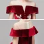 Chic / Belle Champagne Transparentes Daim Robe Ceremonie Fille 2020 Princesse Encolure Dégagée Manches Courtes Appliques En Dentelle Perlage Paillettes Volants Train De Balayage