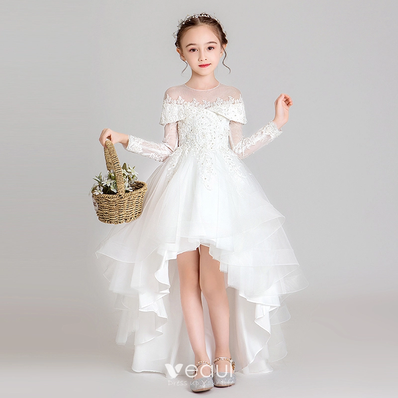 Joan Gown - Dove White | Lace Gown for Girls | Sara Dresses