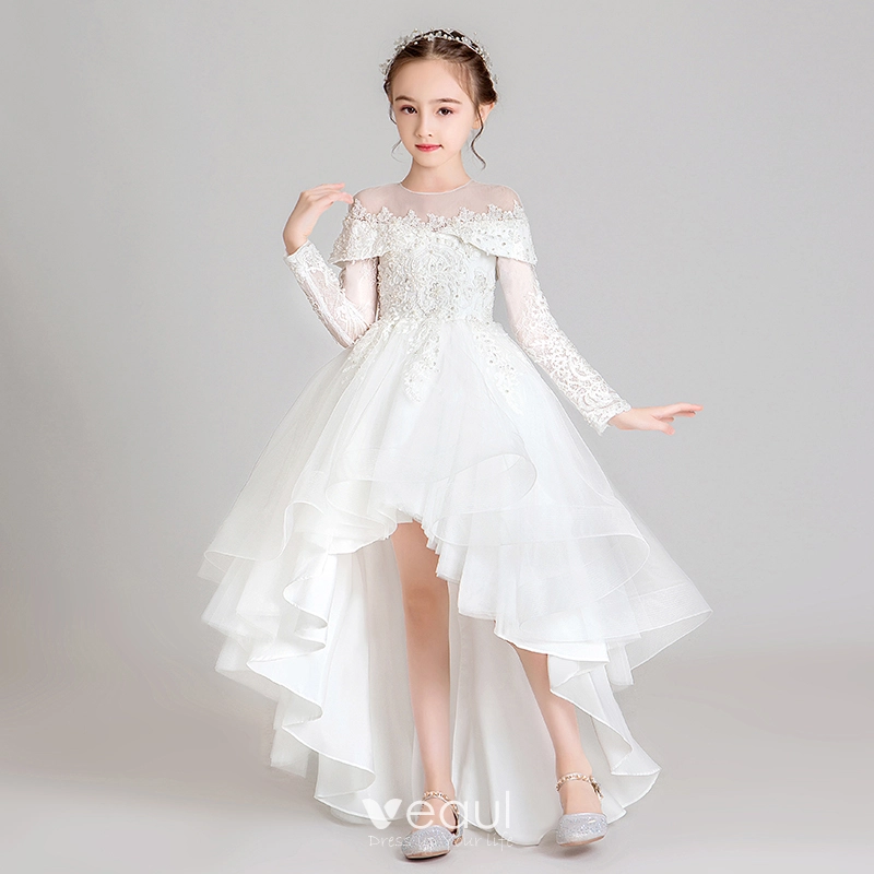 Asymmetrical flower girl dress best sale