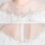 Elegant White See-through Flower Girl Dresses 2020 Ball Gown Scoop Neck Long Sleeve Appliques Lace Beading Asymmetrical Ruffle
