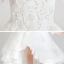 Elegant White See-through Flower Girl Dresses 2020 Ball Gown Scoop Neck Long Sleeve Appliques Lace Beading Asymmetrical Ruffle