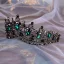 Vintage / Originale Baroque Noire Tiare Accessoire Cheveux Mariage 2020 Alliage Vert Foncé Faux Diamant Accessorize