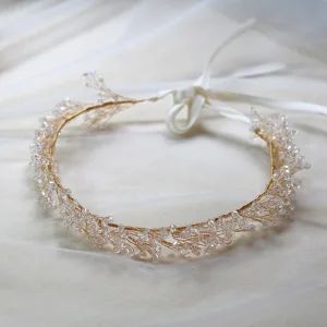 Elegante Gold Stirnbänder Haarschmuck Braut 2020 Legierung Schnüren Kristall Kopfschmuck Hochzeit Brautaccessoires