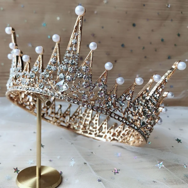 Fine Sølv Tiara Har Tilbehor 2020 Metall Perle Rhinestone Bryllup Tilbehør