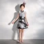 Chinese style Black Birthday Flower Girl Dresses 2020 A-Line / Princess High Neck Cap Sleeves Glitter Tulle Detachable Court Train