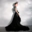 Chinese style Black Birthday Flower Girl Dresses 2020 A-Line / Princess High Neck Cap Sleeves Glitter Tulle Detachable Court Train
