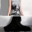 Chinese style Black Birthday Flower Girl Dresses 2020 A-Line / Princess High Neck Cap Sleeves Glitter Tulle Detachable Court Train