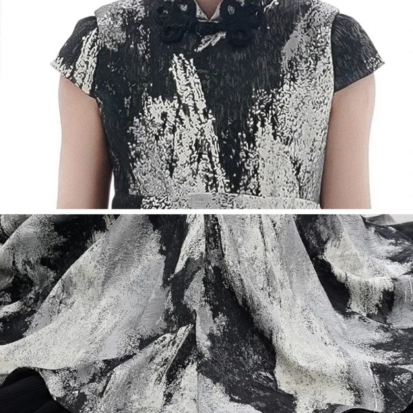 High Low Black Gold Birthday Flower Girl Dresses 2020 Ball Gown High Neck Cap Sleeves Sash Printing Tulle Asymmetrical Ruffle
