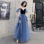 Chic / Beautiful Royal Blue Suede Evening Dresses  2020 A-Line / Princess Spaghetti Straps Short Sleeve Floor-Length / Long Ruffle Backless Formal Dresses