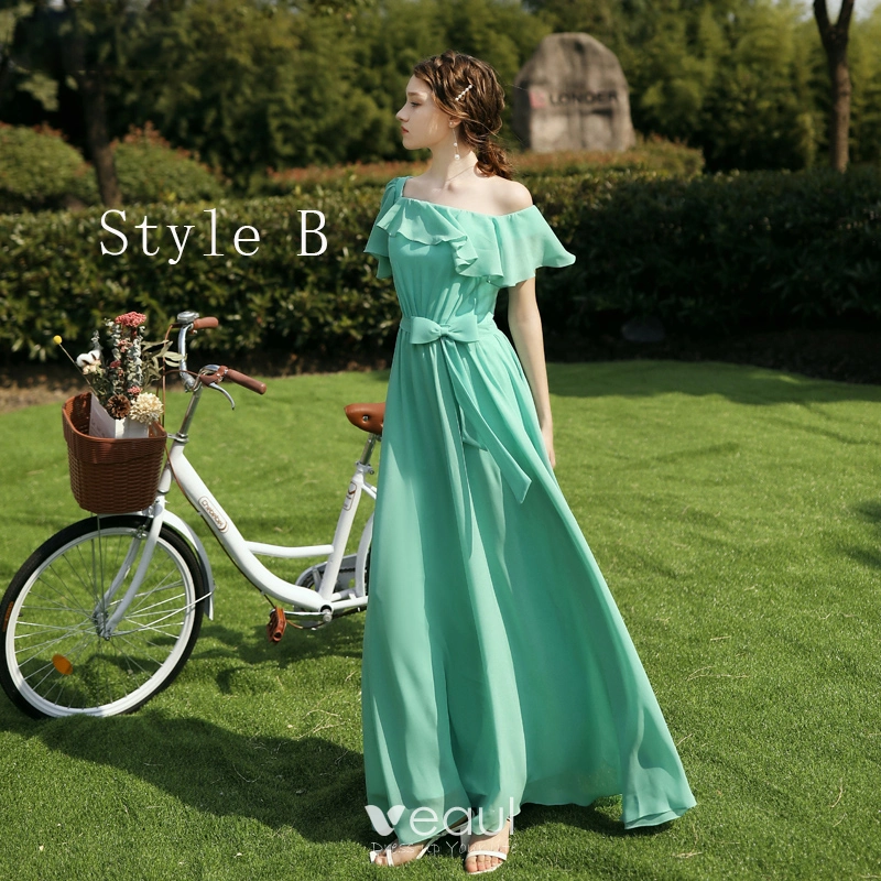 Mint Green Chiffon Dress