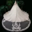 Romantic Champagne See-through Bridal Wedding Dresses 2020 Ball Gown Scoop Neck Sleeveless Backless Appliques Lace Beading Glitter Tulle Watteau Train Ruffle