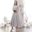 Affordable Silver Homecoming Graduation Dresses 2020 A-Line / Princess V-Neck 1/2 Sleeves Bow Sash Glitter Polyester Tea-length Formal Dresses