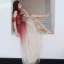 Élégant Rouge Dégradé De Couleur Robe De Soirée 2020 Princesse Bretelles Spaghetti Manches Courtes Glitter Tulle Paillettes Longue Volants Dos Nu Robe De Ceremonie
