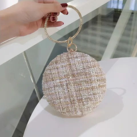 Moda Champán Trenza Bolsas de embrague 2020 Metal Rhinestone