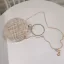 Fashion Champagne Braid Clutch Bags 2020 Metal Rhinestone
