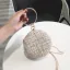 Fashion Champagne Braid Clutch Bags 2020 Metal Rhinestone