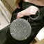 Fashion Black Rhinestone Round Clutch Bags 2020