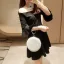 Fashion Black Rhinestone Round Clutch Bags 2020