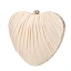 Simple Champagne Soie Forme de coeur Pochette 2020