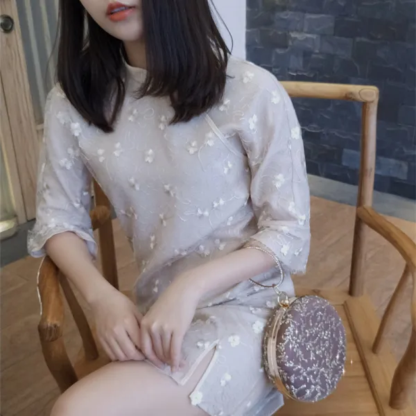 Chic / Beautiful Brown Appliques Sequins Round Clutch Bags 2020