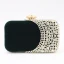 Élégant Vert Foncé Carrés Pochette 2020 Métal Faux Diamant