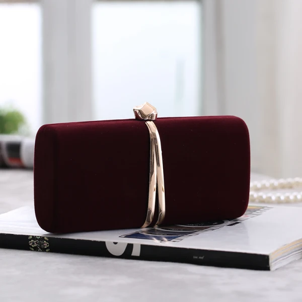 Vintage / Originale Bordeaux Velour Carrés Pochette 2020