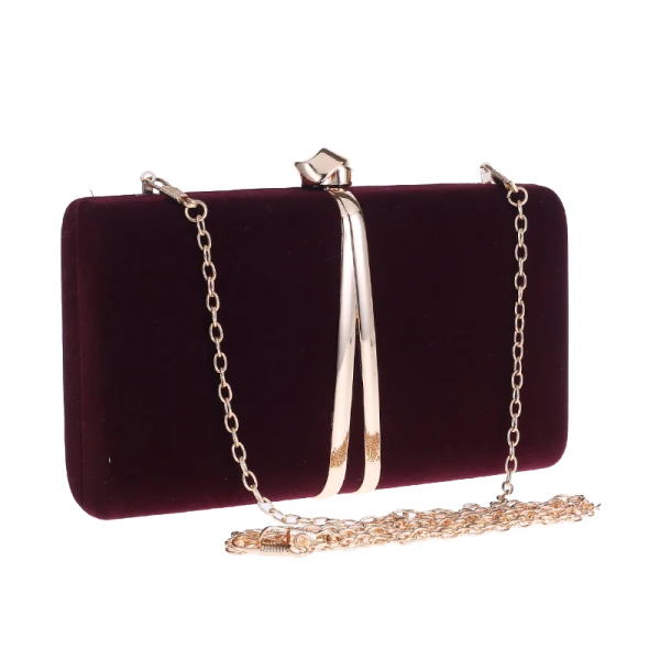 Vintage / Originale Bordeaux Velour Carrés Pochette 2020