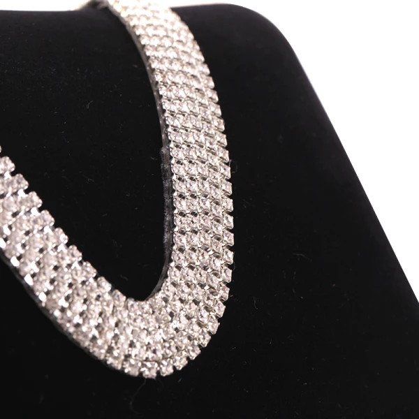 Fine Metall Rhinestone Svart Firkantede Håndvesken  2020