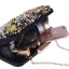 Chic / Beautiful Black Square Clutch Bags 2020 Metal Gold Embroidered Beading Pearl