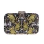 Chic / Beautiful Black Square Clutch Bags 2020 Metal Gold Embroidered Beading Pearl