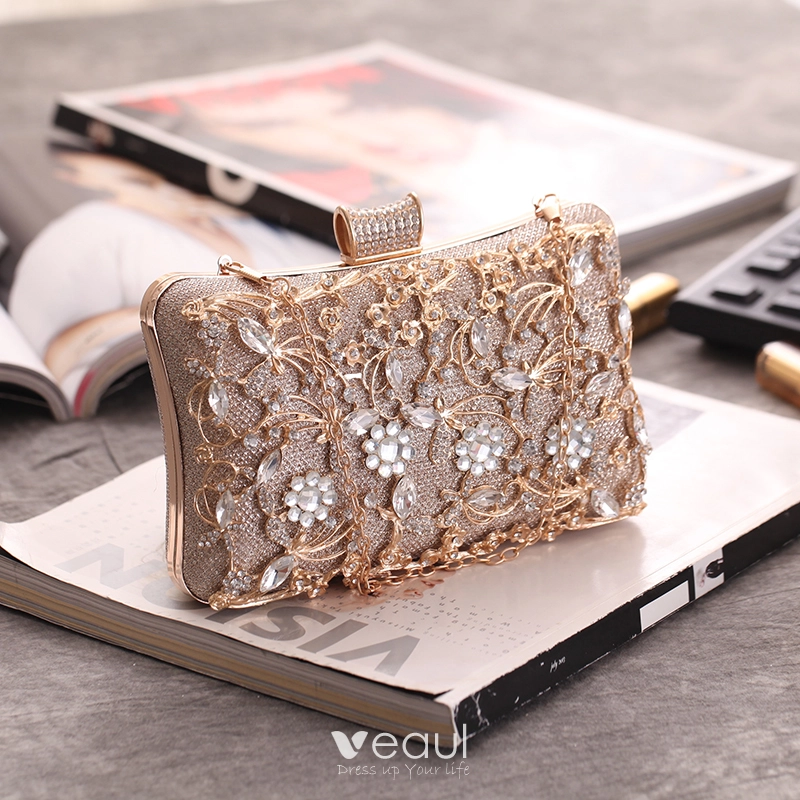 champagne clutch purse