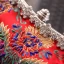 Fint Röd Broderade Fyrkantiga Kuvertväska 2020 Metall Rhinestone