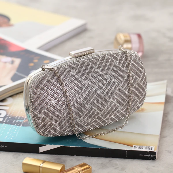 Chic / Beautiful Rhinestone Square Clutch Bags 2020