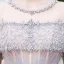 Luksusowe Błękitne Sukienki Wieczorowe 2020 Princessa Przezroczyste Wycięciem Kótkie Rękawy Rhinestone Szarfa Frezowanie Trenem Sweep Wzburzyć Bez Pleców Sukienki Wizytowe