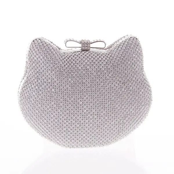 Śliczny Złote Rhinestone Kopertówki 2020